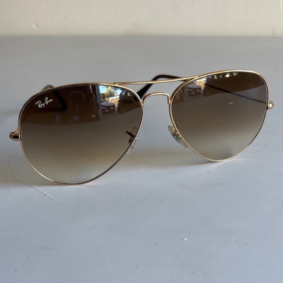Ray-Ban Gold Frame Aviator Sunglasses main image 5